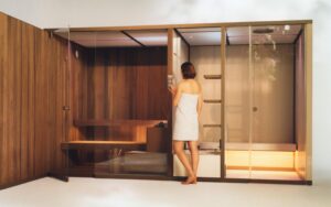 Réalisation du Sauna Hammam au Spa Architecte intérieur2